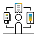 Expense process pictogram